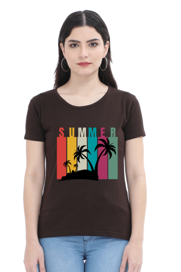 Summer Female Round Neck Half Sleeve Classic T-Shirt