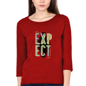 Expect Female Round Neck Full Sleeve Classic T-Shirt