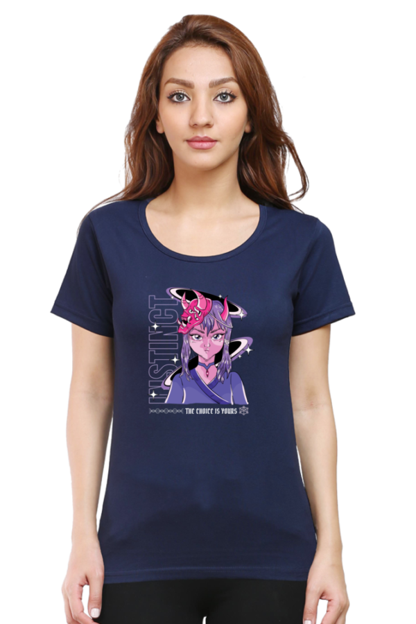 Instinct Female Round Neck Half Sleeve Classic T-Shirt - Image 5