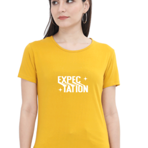 Expectation Female Round Neck Half Sleeve Classic T-Shirt