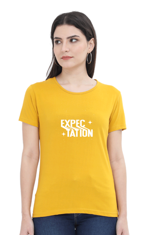 Expectation Female Round Neck Half Sleeve Classic T-Shirt