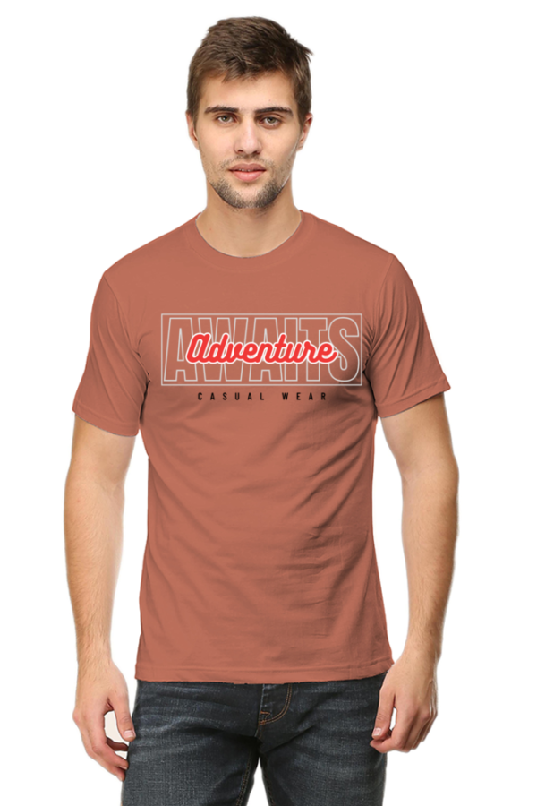 Adventure Awaits Male Round Neck Half Sleeve Classic T-Shirt