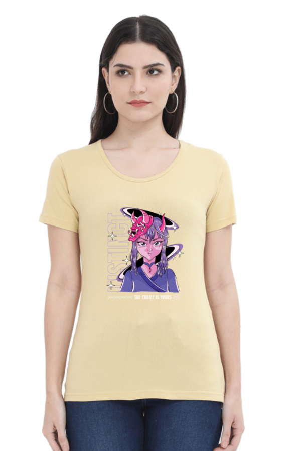 Instinct Female Round Neck Half Sleeve Classic T-Shirt