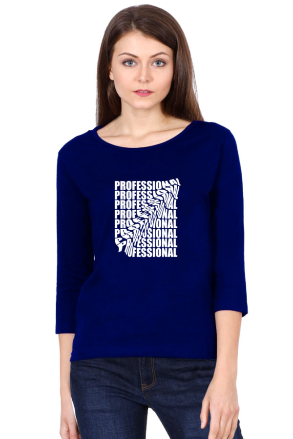 Professional Female Round Neck Full Sleeve Classic T-Shirt