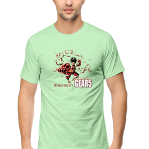 Gear5 Monkey D Luffy Male Round Neck Half Sleeve Classic T-Shirt