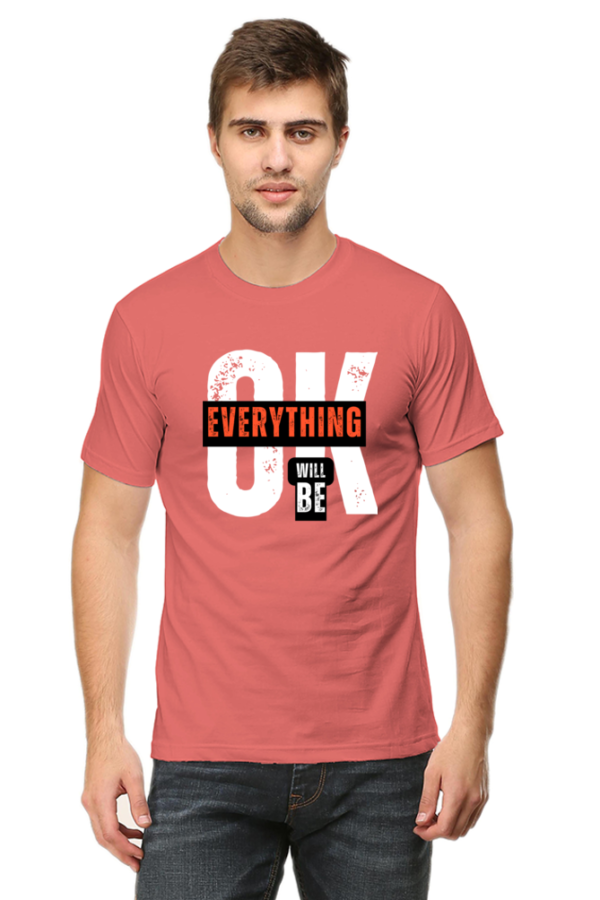 Everything Will Be Ok Male Round Neck Half Sleeve Classic T-Shirt - Image 2