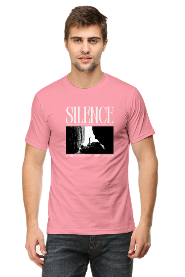Silence Male Round Neck Half Sleeve Classic T-Shirt - Image 2