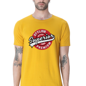 Stylish Superior Male Round Neck Half Sleeve Classic T-Shirt