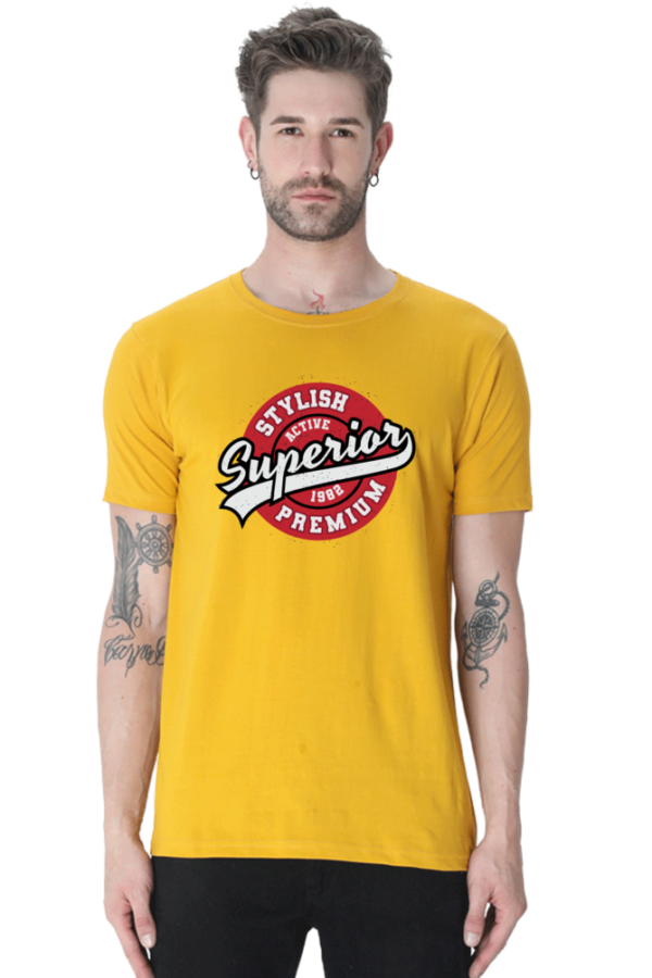 Stylish Superior Male Round Neck Half Sleeve Classic T-Shirt