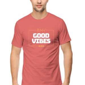Good Vibes Male Round Neck Half Sleeve Classic T-Shirt