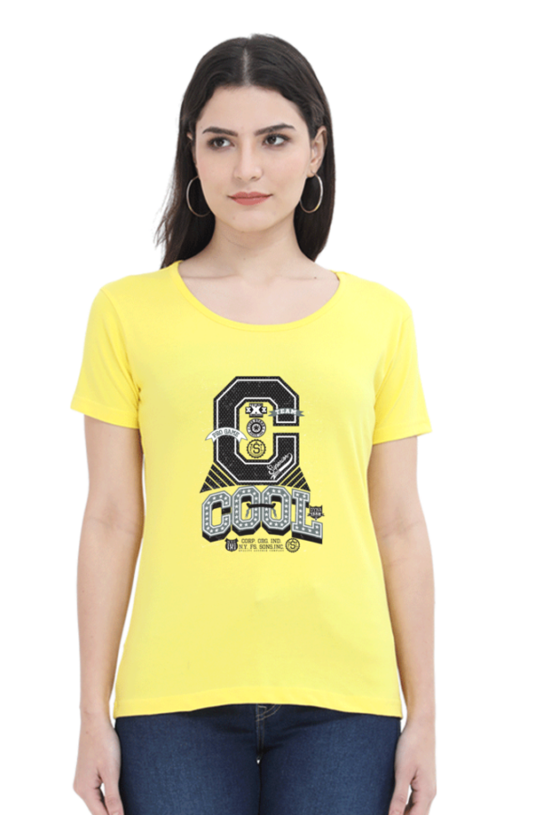 Team Cool Female Round Neck Half Sleeve Classic T-Shirt - Image 6