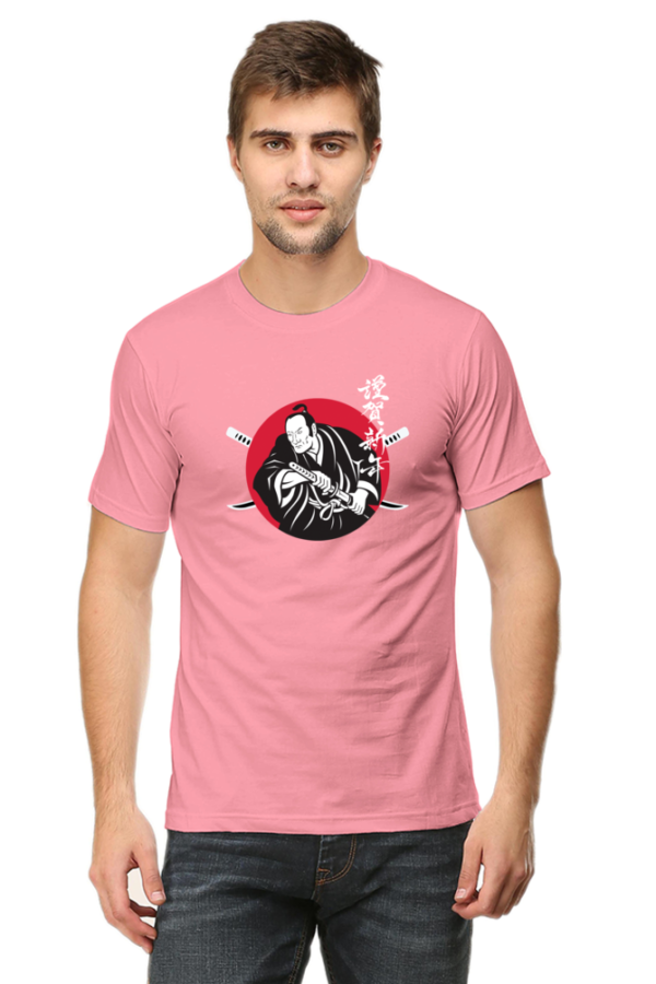 Samurai Warrior Male Round Neck Half Sleeve Classic T-Shirt - Image 2
