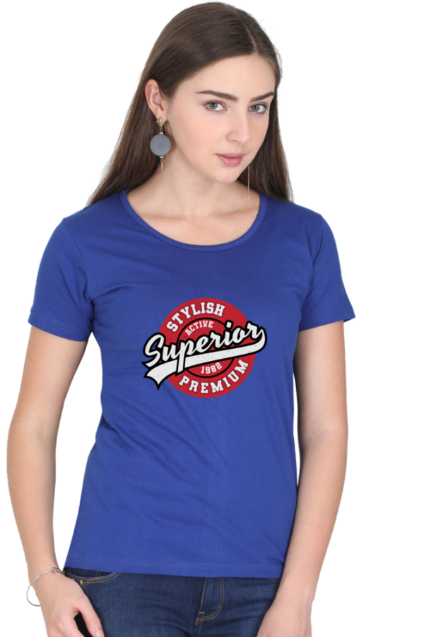 Stylish Superior Female Round Neck Half Sleeve Classic T-Shirt