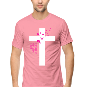 Cross Make Heaven Crowded Male Round Neck Half Sleeve Classic T-Shirt