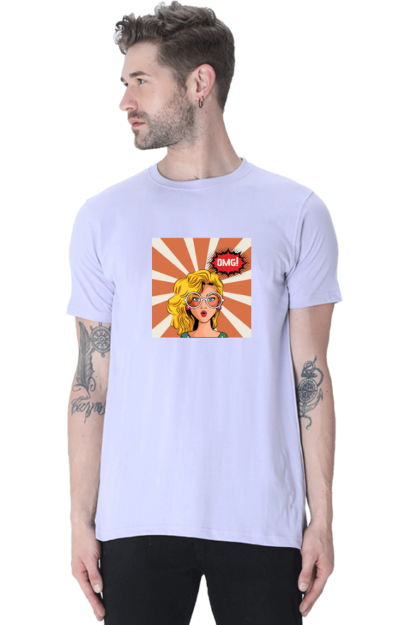 OMG Girl Male Round Neck Half Sleeve Classic T-Shirt - Image 4