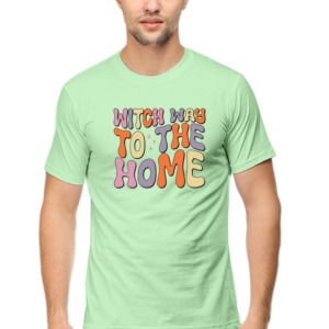 Witch Way to the Home Male Round Neck Half Sleeve Classic T-Shirt