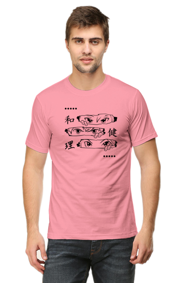 Three Eyes Male Round Neck Half Sleeve Classic T-Shirt - Image 2