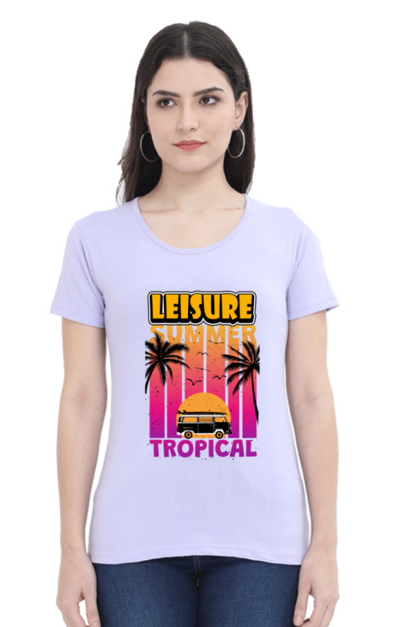 Leisure Summer Female Round Neck Half Sleeve Classic T-Shirt