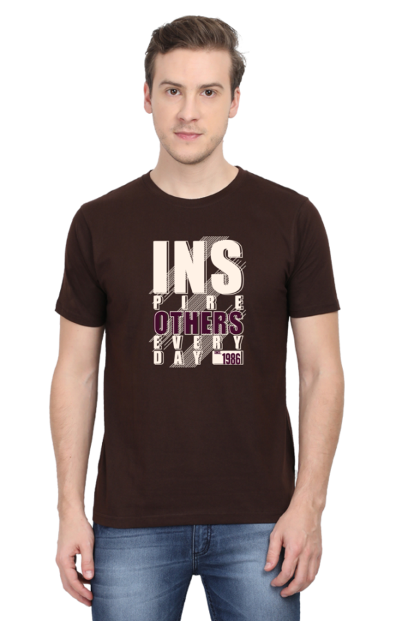 Inspire Others Everyday Male Round Neck Half Sleeve Classic T-Shirt - Image 3