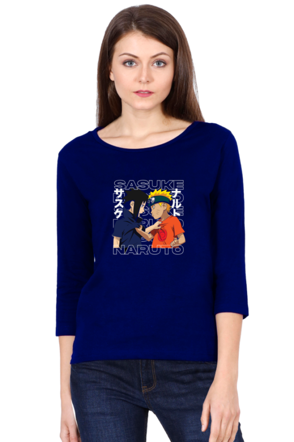 Naruto Female Round Neck Full Sleeve Classic T-Shirt