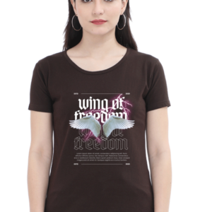 Wing of Freedom Female Round Neck Half Sleeve Classic T-Shirt