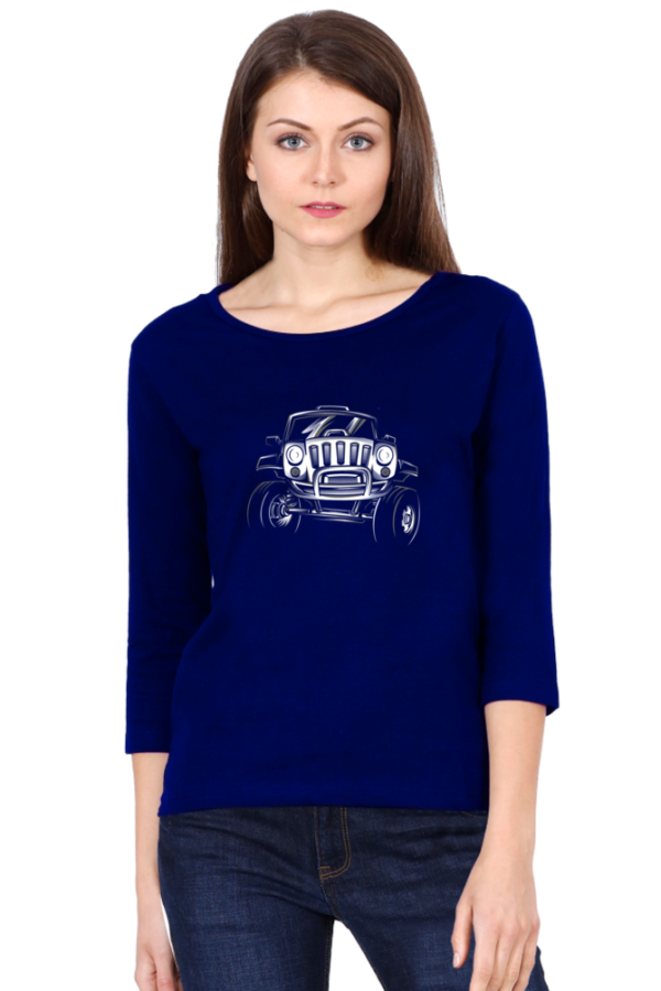 Jeep Female Round Neck Full Sleeve Classic T-Shirt