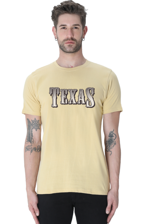Texas Male Round Neck Half Sleeve Classic T-Shirt - Image 7