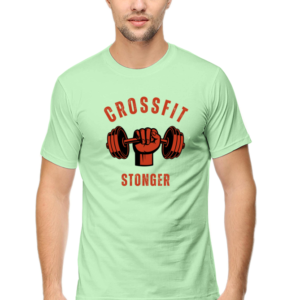 Crossfit Stonger Male Round Neck Half Sleeve Classic T-Shirt