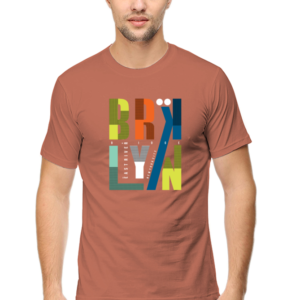 Brooklyn Male Round Neck Half Sleeve Classic T-Shirt