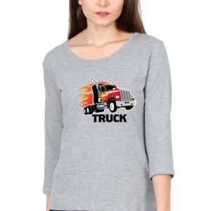 Truck Female Round Neck Full Sleeve Classic T-Shirt