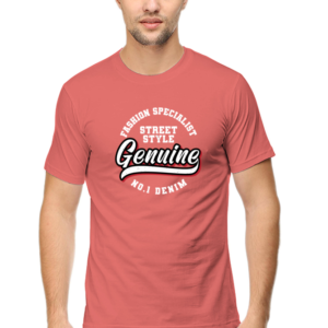 Fashion Specialist Street Style Male Round Neck Half Sleeve Classic T-Shirt