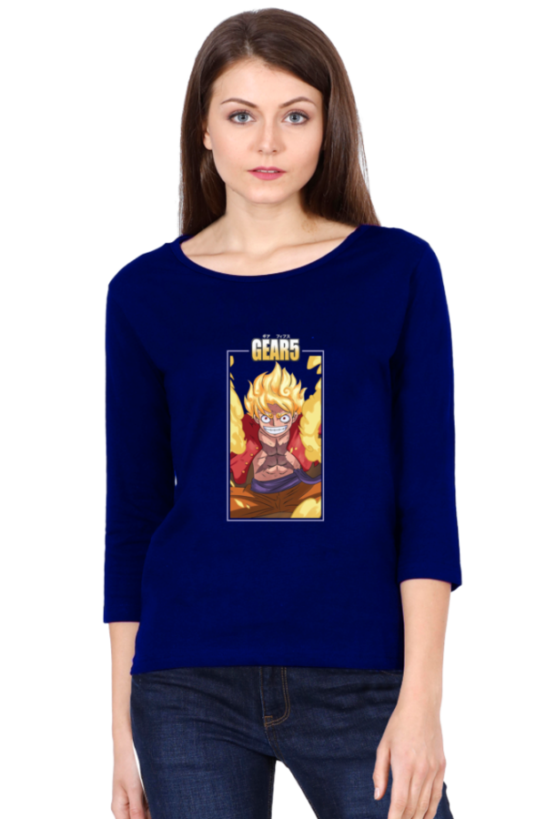 Gear5 Colored Female Round Neck Full Sleeve Classic T-Shirt