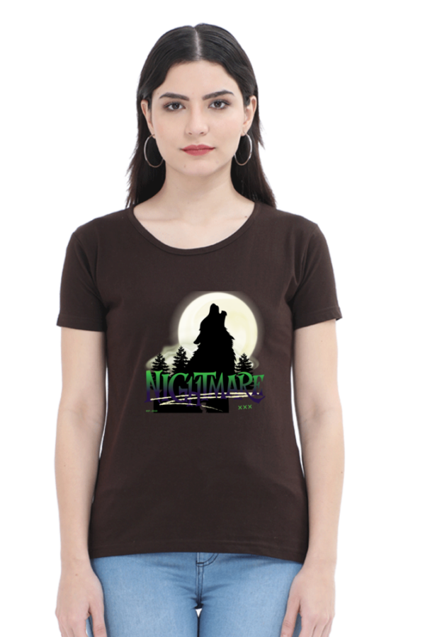 Nightmare Crowned Female Round Neck Half Sleeve Classic T-Shirt