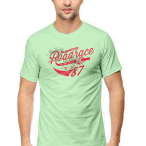 Roadrace Male Round Neck Half Sleeve Classic T-Shirt