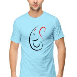 Lord Ganesha V4 Male Round Neck Half Sleeve Classic T-Shirt