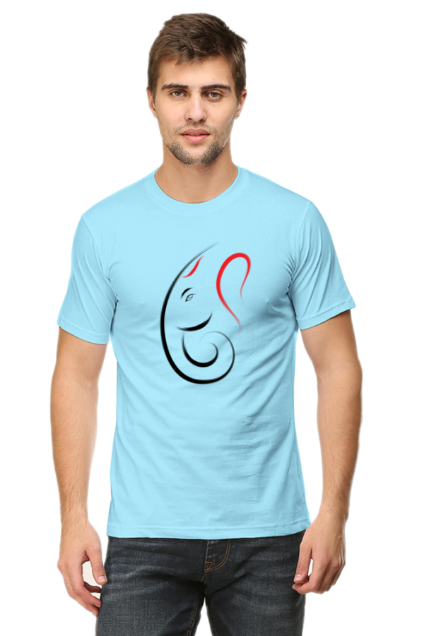 Lord Ganesha V4 Male Round Neck Half Sleeve Classic T-Shirt