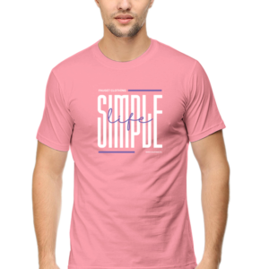 Simple Life Male Round Neck Half Sleeve Classic T-Shirt