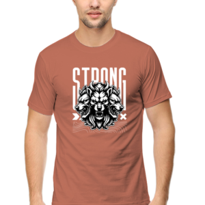Strong Dark Cerberus Dog Male Round Neck Half Sleeve Classic T-Shirt