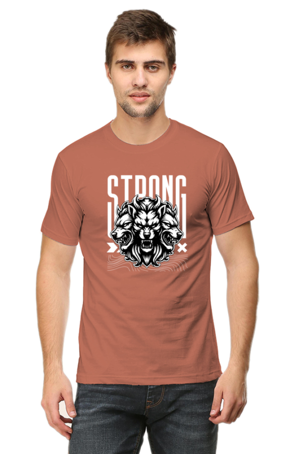 Strong Dark Cerberus Dog Male Round Neck Half Sleeve Classic T-Shirt