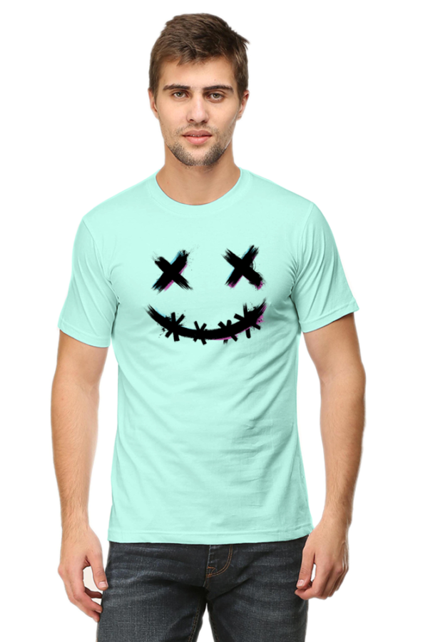 KingBe Smile Male Round Neck Half Sleeve Classic T-Shirt - Image 6