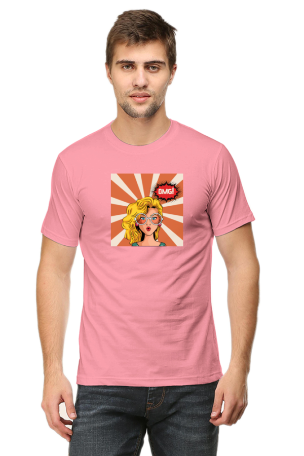 OMG Girl Male Round Neck Half Sleeve Classic T-Shirt - Image 2