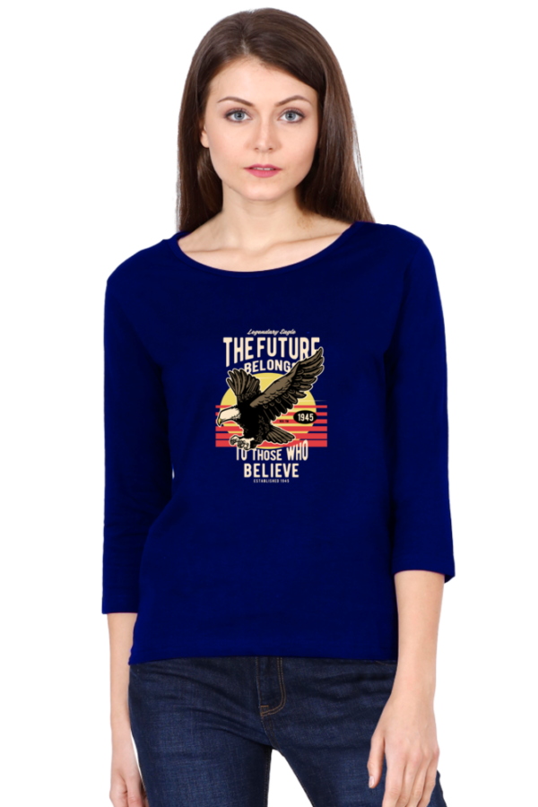 Legendary Eagle Female Round Neck Full Sleeve Classic T-Shirt