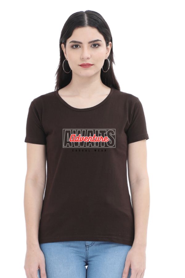 Adventure Awaits Female Round Neck Half Sleeve Classic T-Shirt