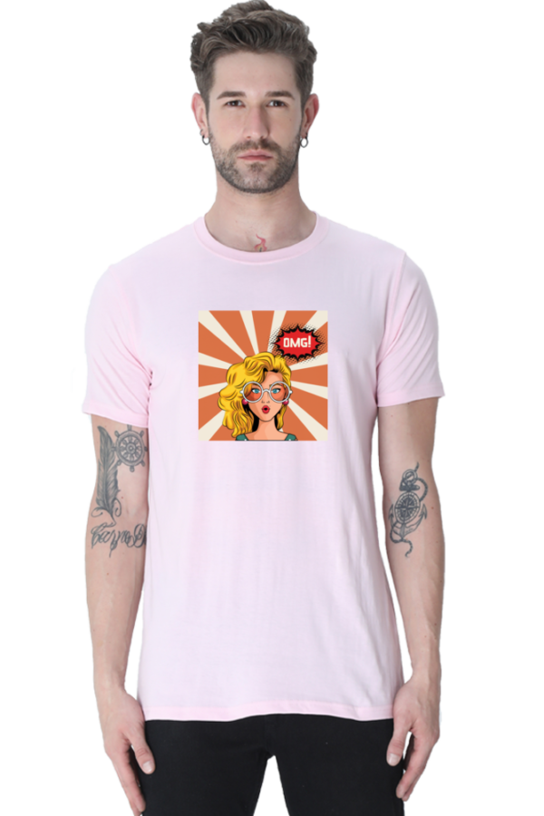 OMG Girl Male Round Neck Half Sleeve Classic T-Shirt - Image 5
