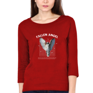 Fallen Angel Female Round Neck Full Sleeve Classic T-Shirt