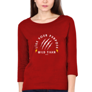 Live Your Purpose Female Round Neck Full Sleeve Classic T-Shirt
