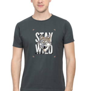 Stay Wild Male Round Neck Half Sleeve Classic T-Shirt