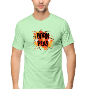 Born To Play Male Round Neck Half Sleeve Classic T-Shirt