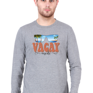 Vacay Mode Male Round Neck Full Sleeve Classic T-Shirt