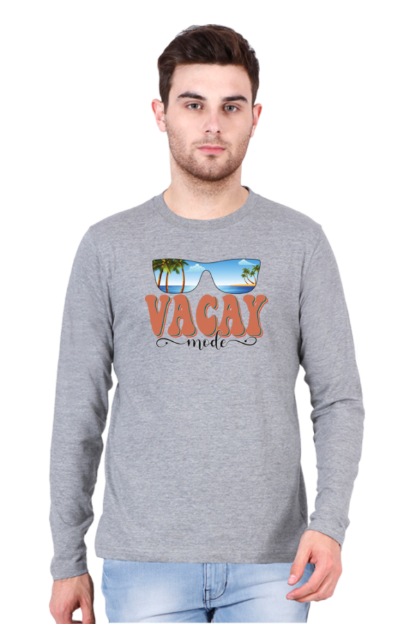 Vacay Mode Male Round Neck Full Sleeve Classic T-Shirt